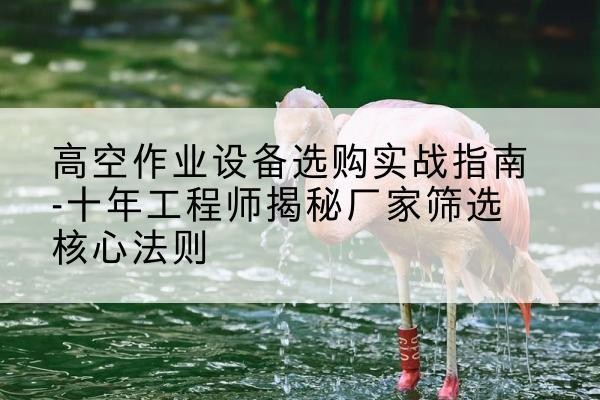 龙州剪叉式升降机厂家-高空作业设备选购实战指南-十年工程师揭秘厂家筛选核心法则