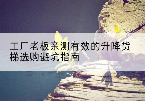 龙州升降货梯怎么选-工厂老板亲测有效的升降货梯选购避坑指南